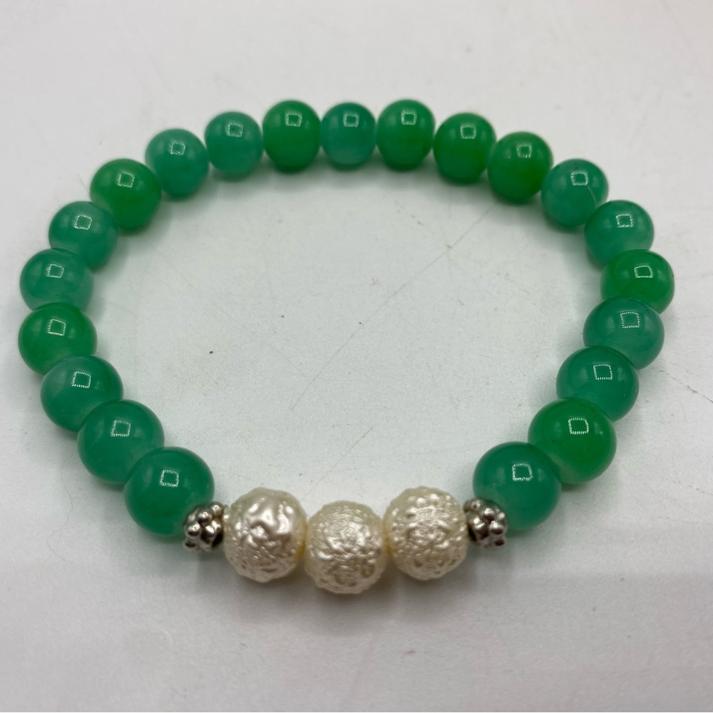 Green homemade bracelet